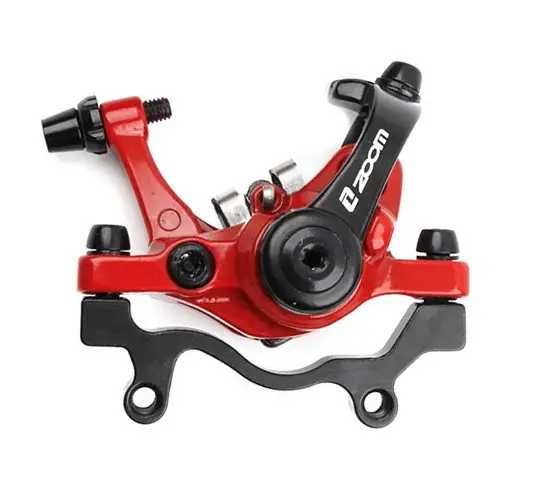 Калипер тормоз ZOOM F180/R160 с двумя активными колодками КРАСНЫ