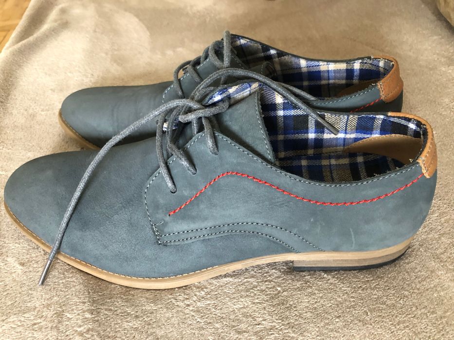 Buty męskie letnie granatowe zamszowe Mckey r.43