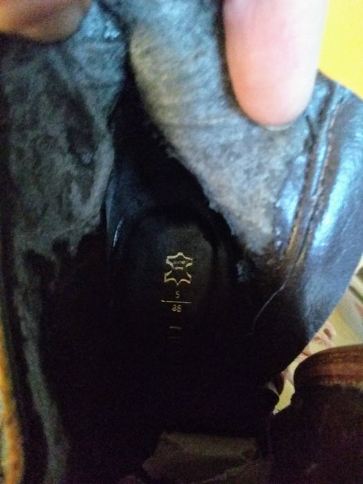 Botki z frędzlami skóra naturalna 38