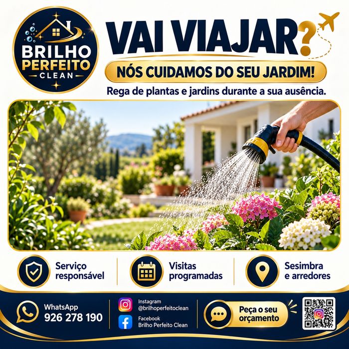 Rega de jardins durante viagens e ausências