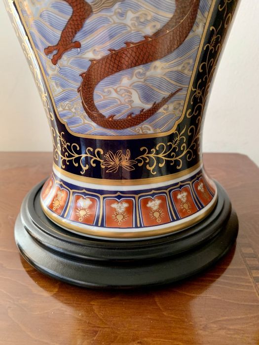 Vaso do Dragão Imari,Porcelana Oriental c/Certificado,Arte Perfeita