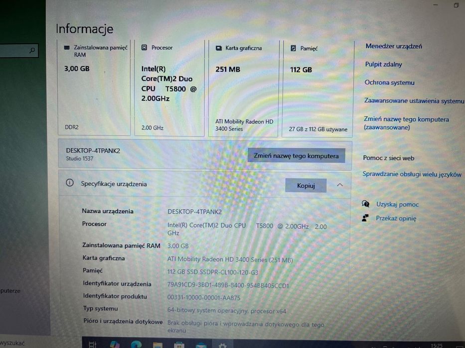 Laptop DELL studio