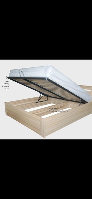 Łóżko podwójne do sypialni lite  drewno  160cm