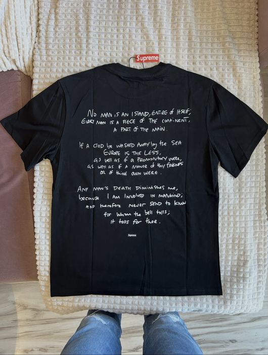 Supreme x Corteiz Koszulka z Logo Nowa Czarna M