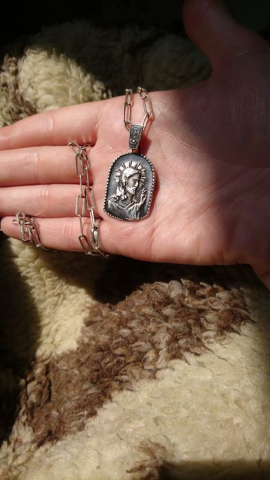 Ладанка. Иконка. Серебро с чернением. Пробы 925. Массивная.