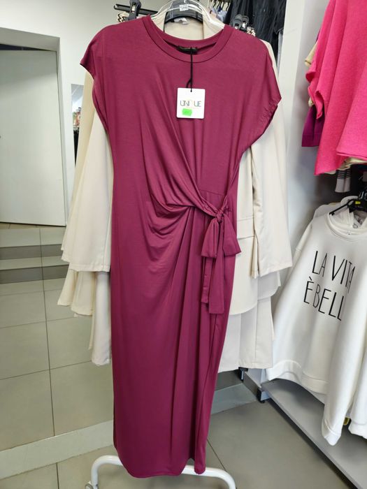 Sukienka maxi S/M bordowa, Italy, cudo !!!