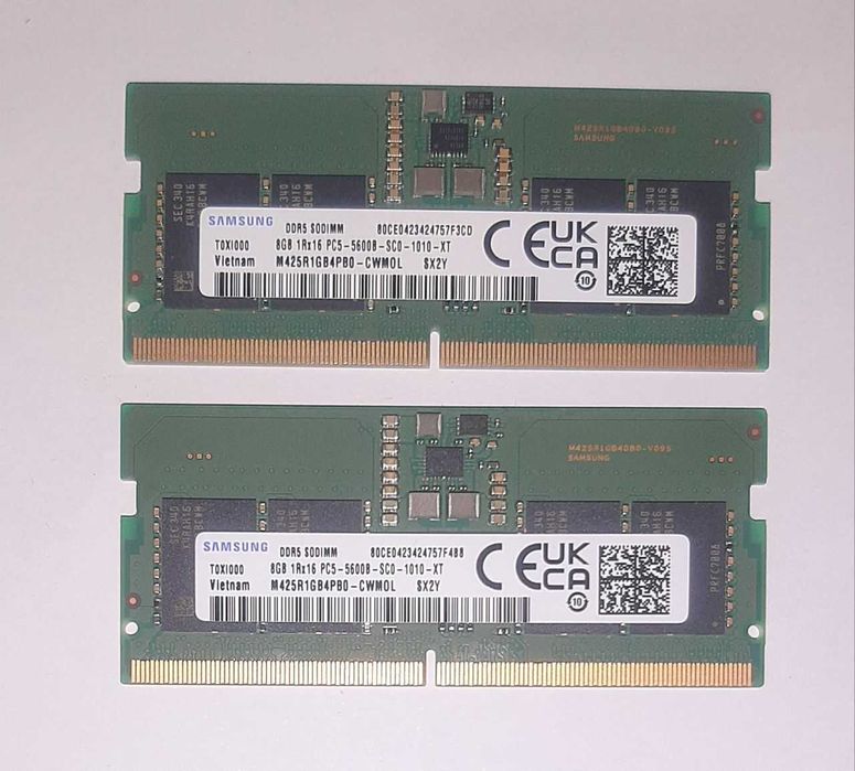 Оперативна пам'ять Samsung SODIMM DDR5 8Gb 1Rx16 PC5-5600B-SC0-1010-XT