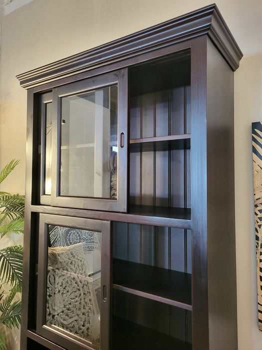 armario, vitrine, louceiro, estante, livreiro, rustico