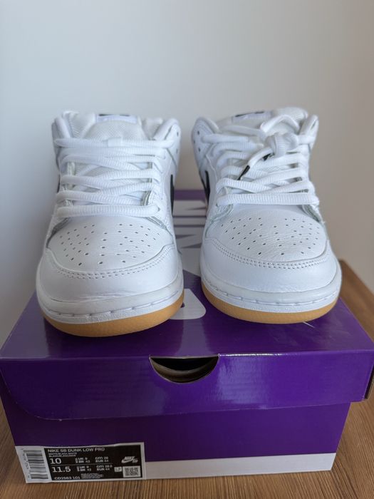 Nowe buty nike sb dunk low pro white gum rozmiar 44