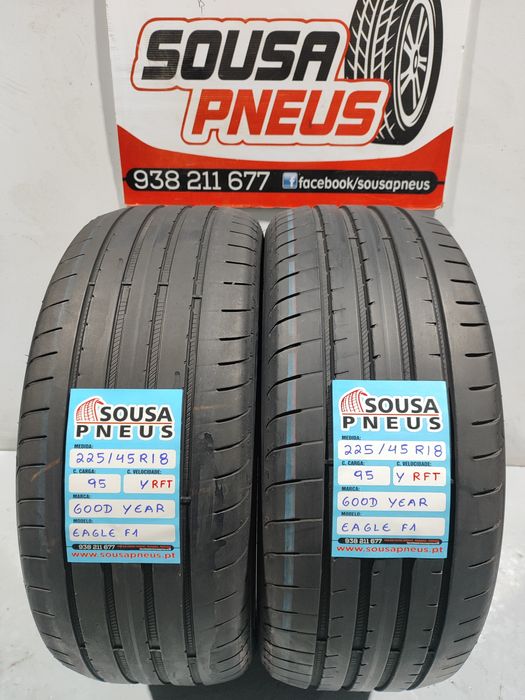 2 pneus semi novos 225-45R18 RFT Good year - Oferta dos Portes