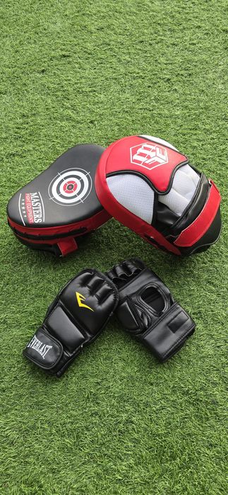 Rękawice grapplingowe Everlast MMA + łapy trenera