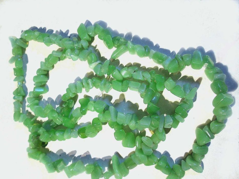 Намисто із  зеленого авантюрину  та  аквамарину