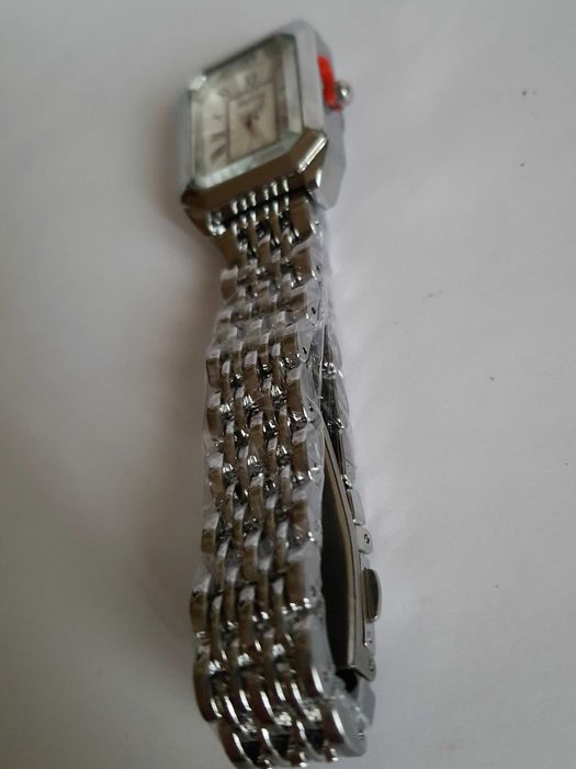 Srebrny Zegarek Old Money, super elegancki, biały cyferblat