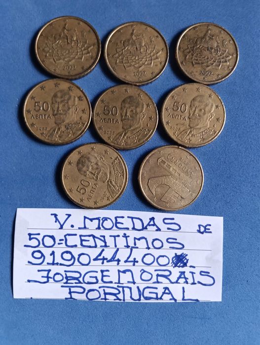 Moedas de 50 Cêntimos Diferentes / Raras – Colecionadores
