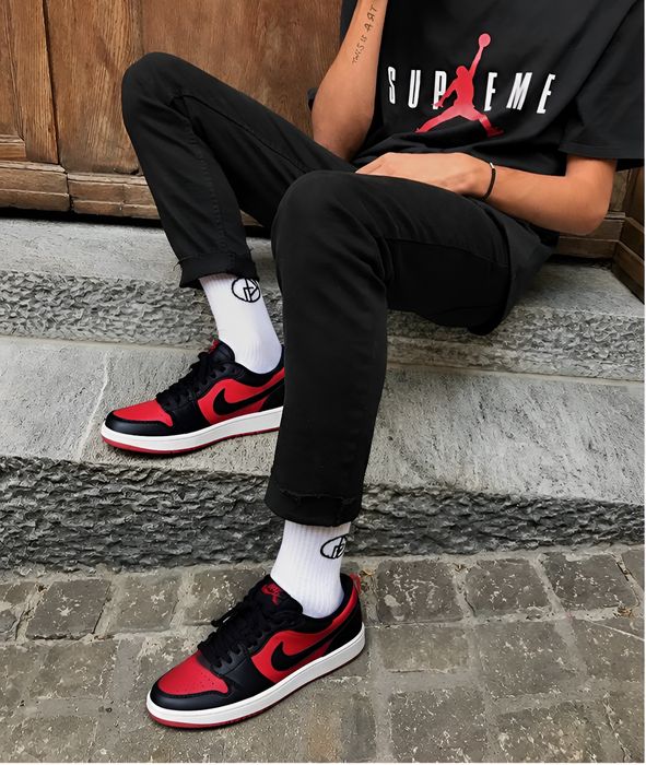 Buty Nike Court Borough Low Recraft Rozmiar 38 klasyczne Dunki czerwona czarne