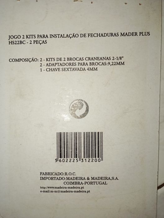 Kit Mader Plus HS22BC para instalação de fechaduras – NOVO