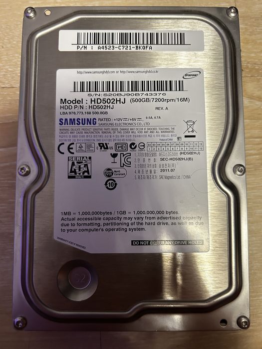 Жёсткий диск Samsung 500гб