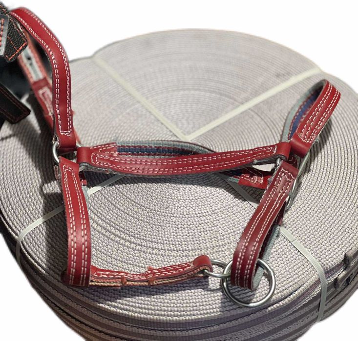 Для коня, корови недоуздок Червоний, новий, міцний, регульований