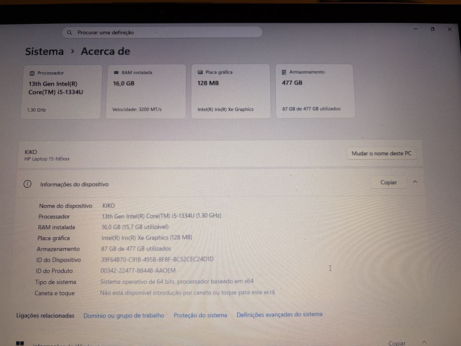 Computador Portátil  HP i5-1334U