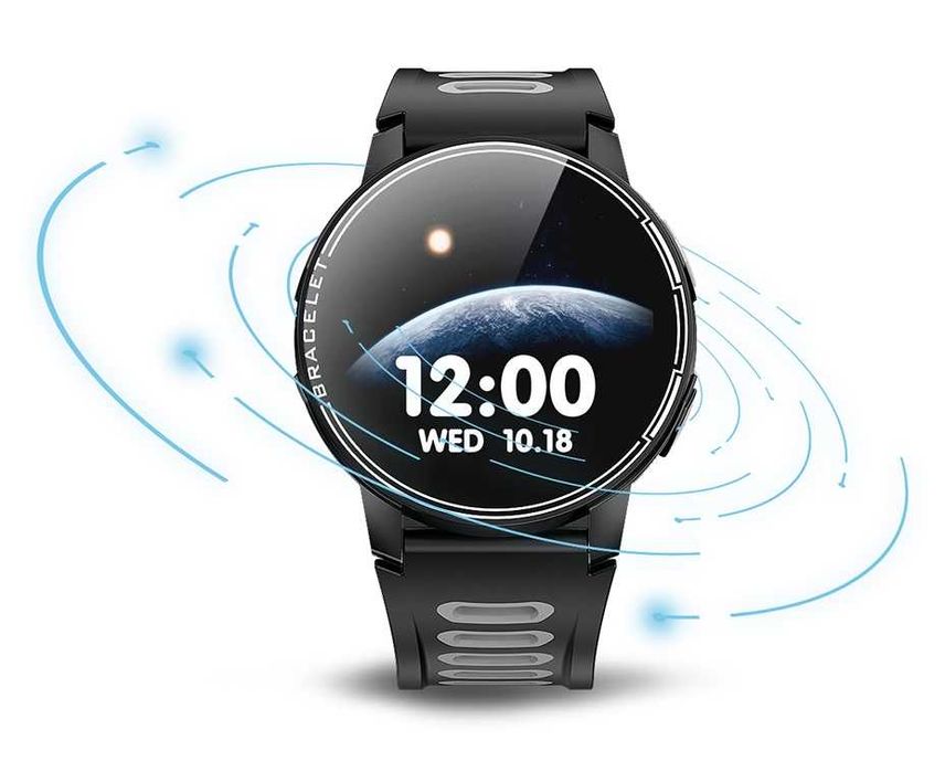 Smartwatch monitor de frequência cardíaca resistente a água.