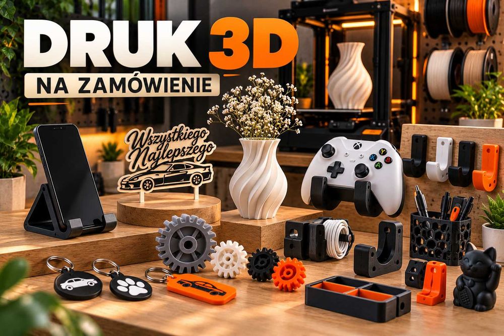 Druk 3D na zamówienie | Części, uchwyty, organizery, projekty