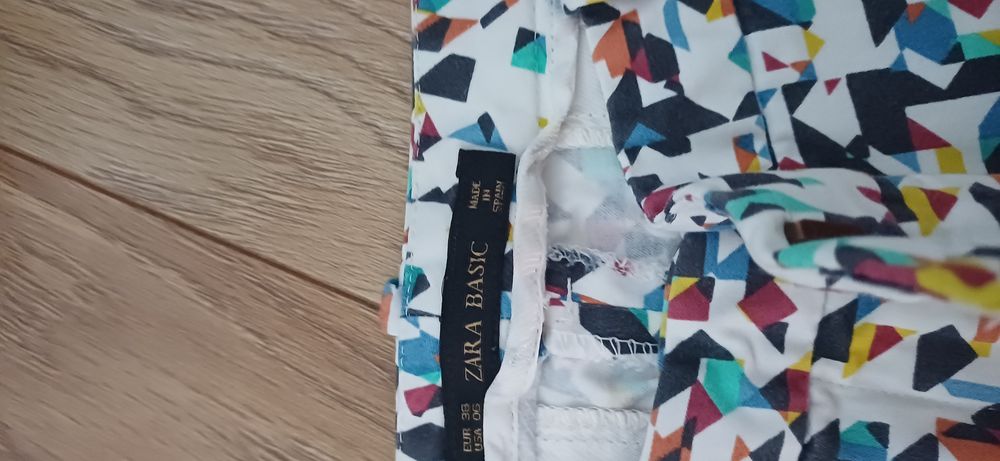 spodnie na lato zara basic r 38