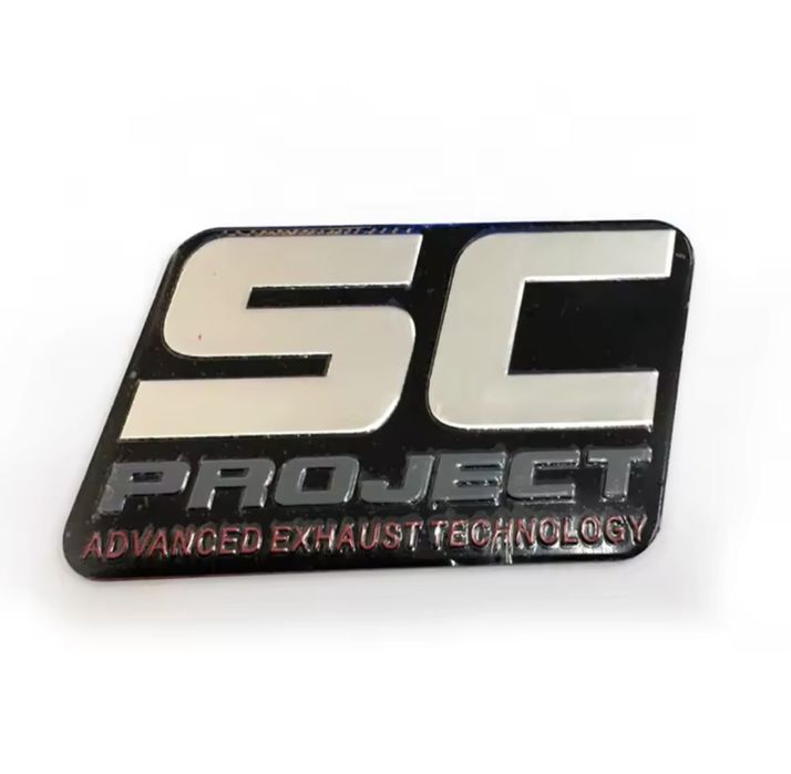 Etiquetas autocolantes folha alumínio SC Project escapes cafe racer