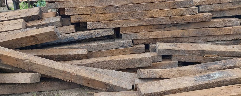 Podkłady, belki, drewniane ogrodowe