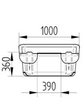 Koryto zawieszane 100 cm 180 l