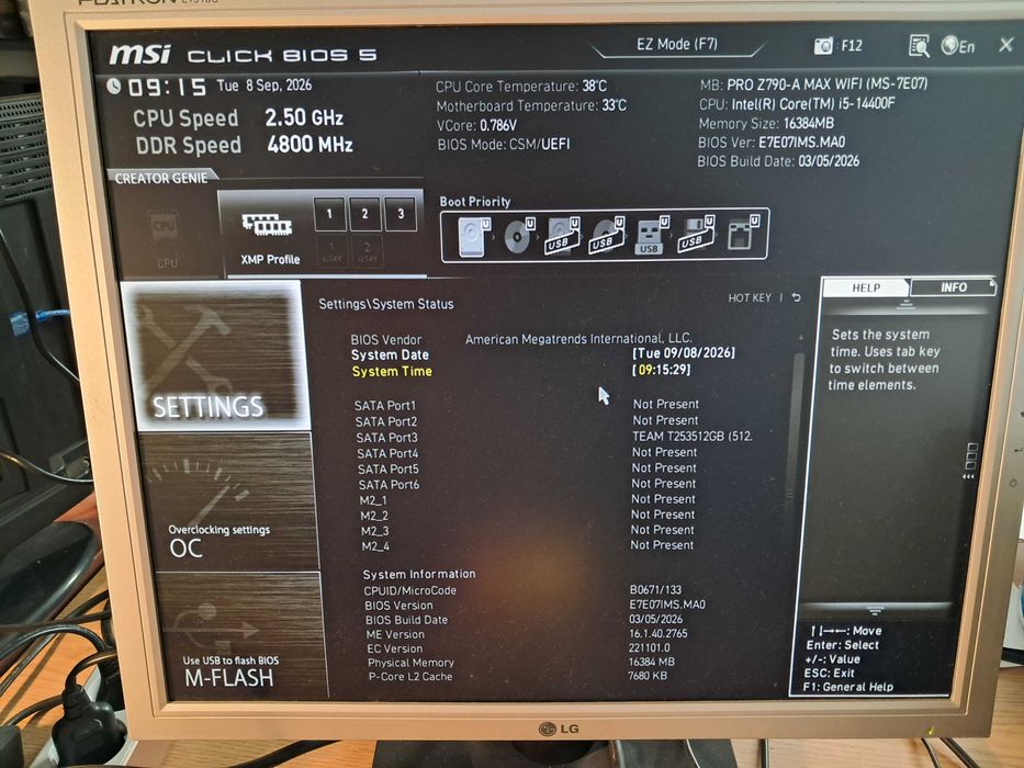 Motherboard MSI PRO Z790-A MAX WIFI