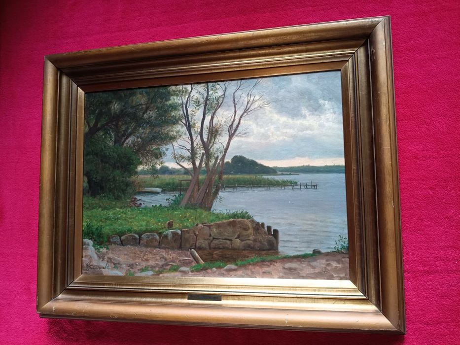 Stary obraz na płótnie Emil Wennerwald