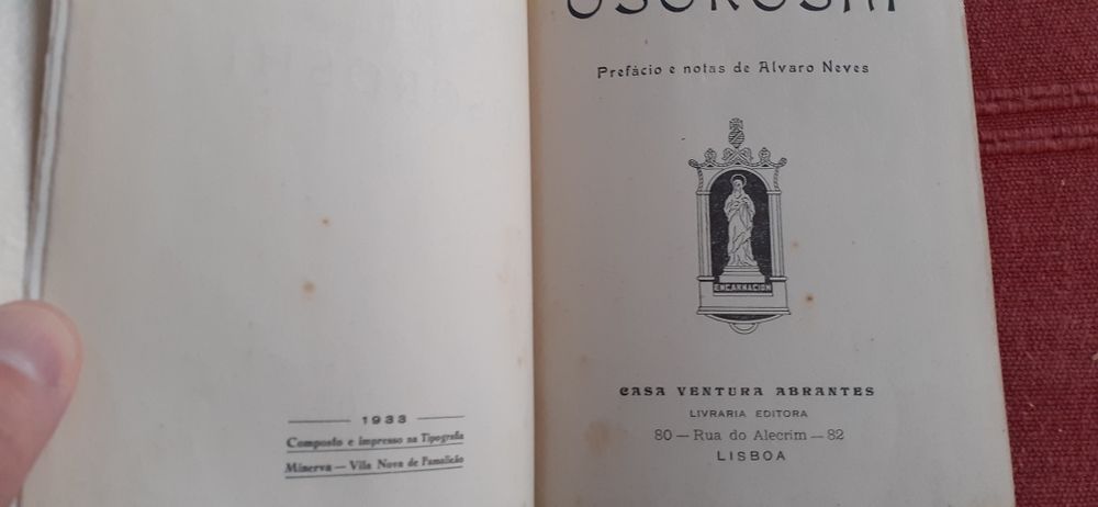 Wenseslau de Moraes Osoroshi 1933 1 Edição