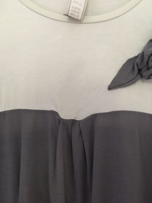 Top de malha de algodão Zara Collection/ dois tons de cinzento ( XL)64584748447745122