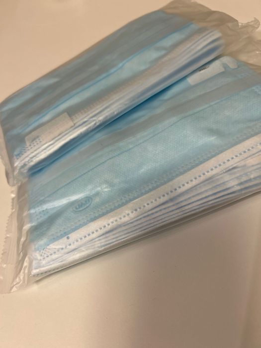 Maseczki ochronne jednorazowe niebieskie po 10szt w paczce (2paczki)
