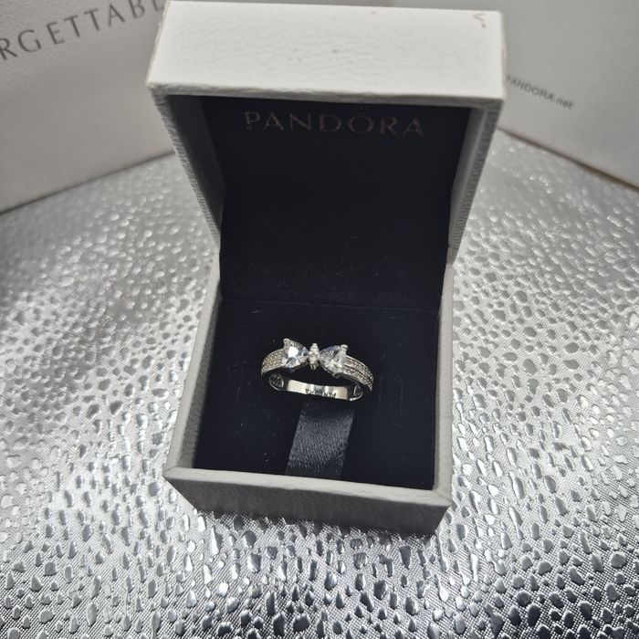 Anel Pandora Sparkling Bow Double-row