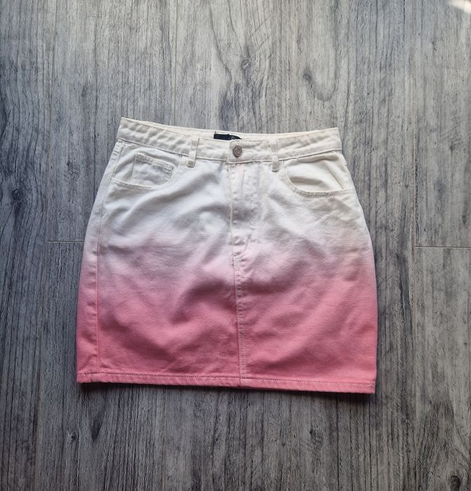 Missguided spódniczka mini biało-różowa 38M