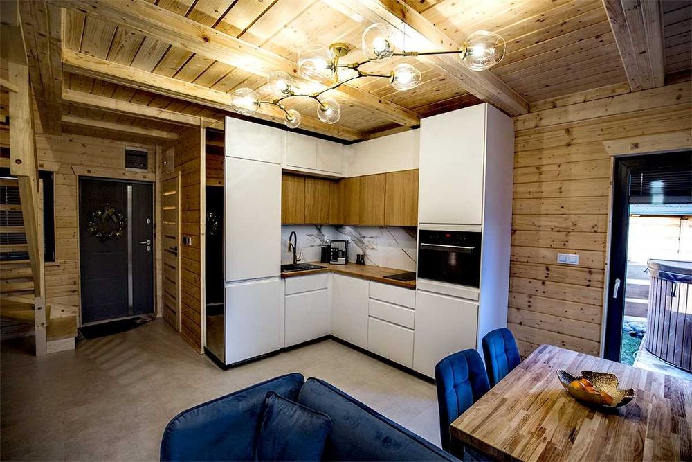 Domek w górach jezioro z prywatną balią jacuzzi ferie kominek