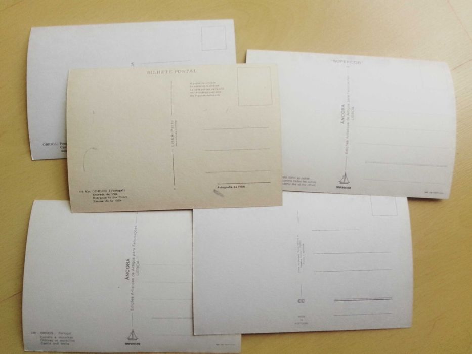 Óbidos - 5 postais Década 1970