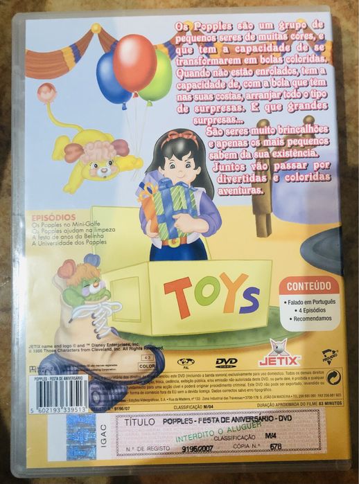 DVD Popples festa de aniversario ( portugues)