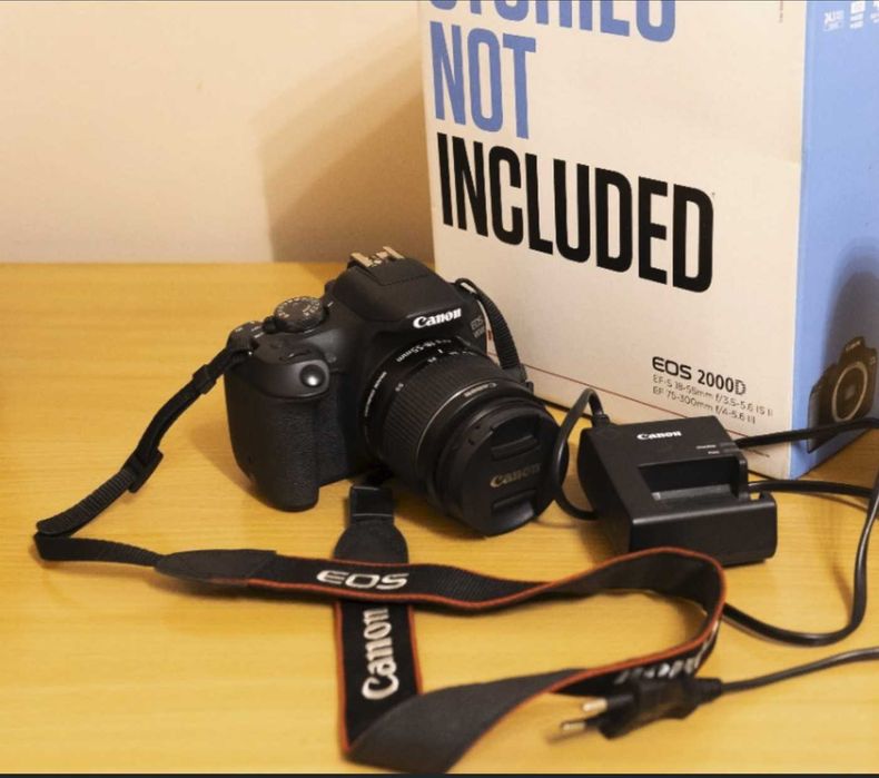 CANON EOS 2000D + obiektyw + torba 9398 zdjęć na liczniku!