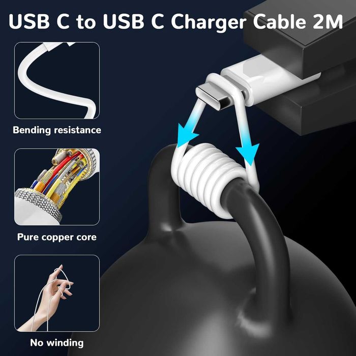Szybka Ładowarka + Kabel USB-C 2M 20W TYP C DO IPHONE 15 16 17