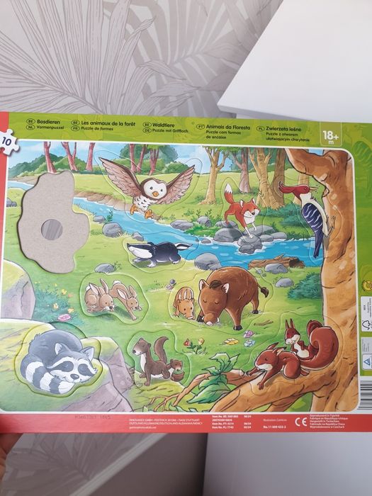 Układanka puzzle duże XXL 10 elementów 18m+