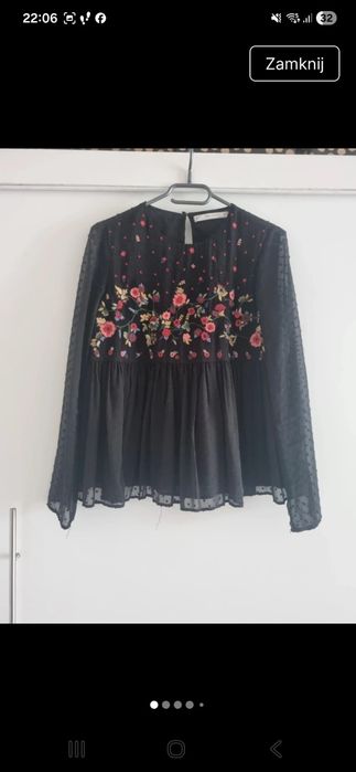Czarna Bluzka Zara