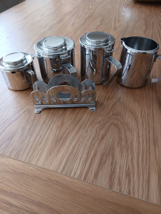 Serviço de café/chá em inox..