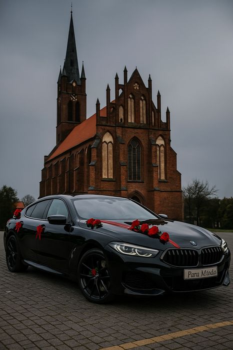 BMW 840i do ślubu-elegancja,luksus Białe skóry!Kierowca