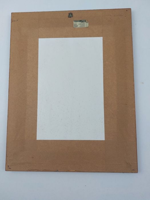 Quadro em ponto cruz com moldura em madeira