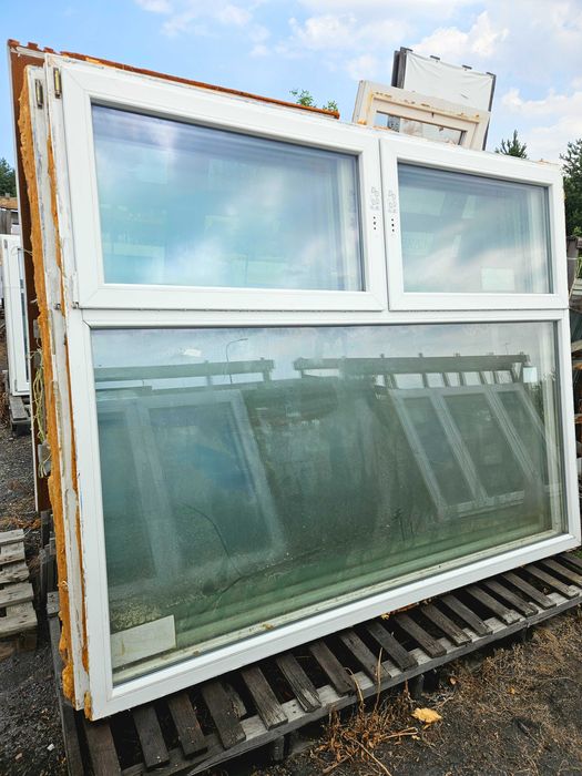 OKNA Plastikowe PCV Dwuskrzydłowe 245x200cm 5 sztuk okno białe