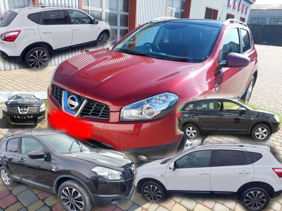бампер фари фонарі airbag двери капот кришка nissan qashqai разборка