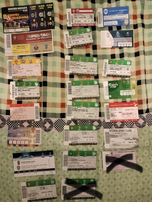 Bilhetes Antigos jogos Sporting