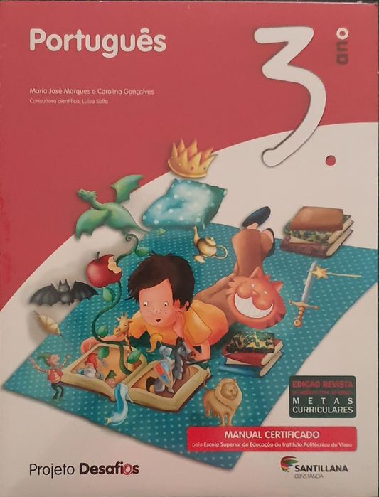 Livro de português +  fichas de avaliação + caderno de actividades 3° ano